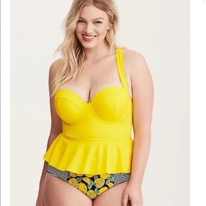 Torrid Peplum midkini swim suit set